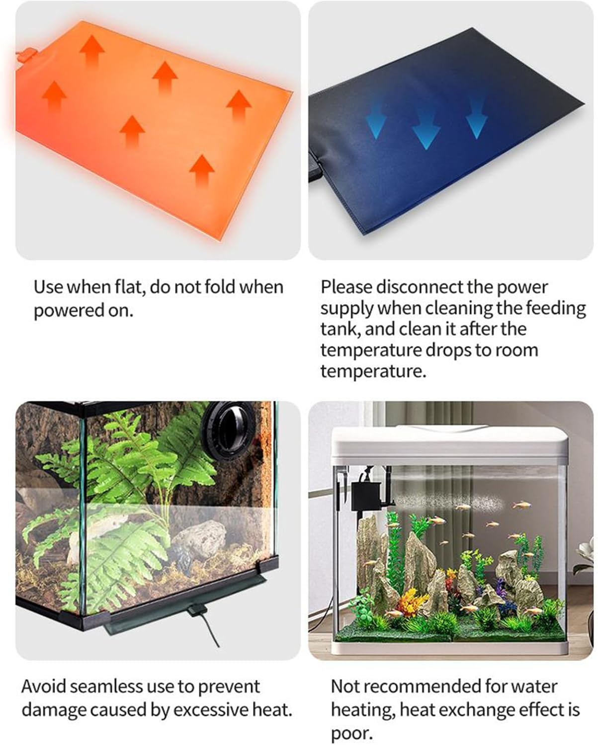 Genérico Thermal Lizard Pad - Mat with Adjustable Temperature, Heating for Reptiles | Gecko, Turtle, Snake, Hermit, Terrarium, Cage, Breeder, Habit