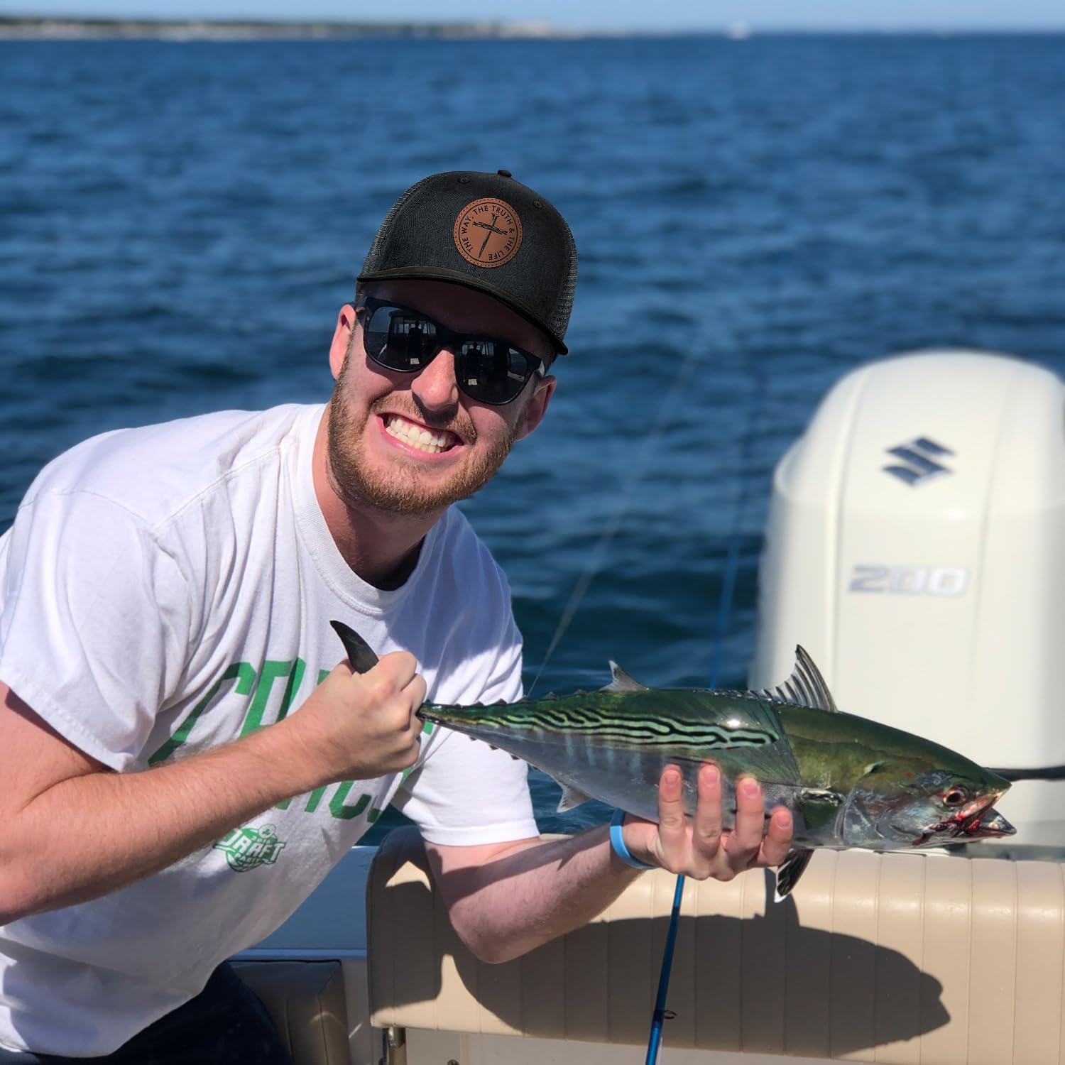 Christian Trucker Hat for Men and Women Christian Jesus Hats Religious Leather Patch Adjustable Baseball Cap Gifts - Image 7