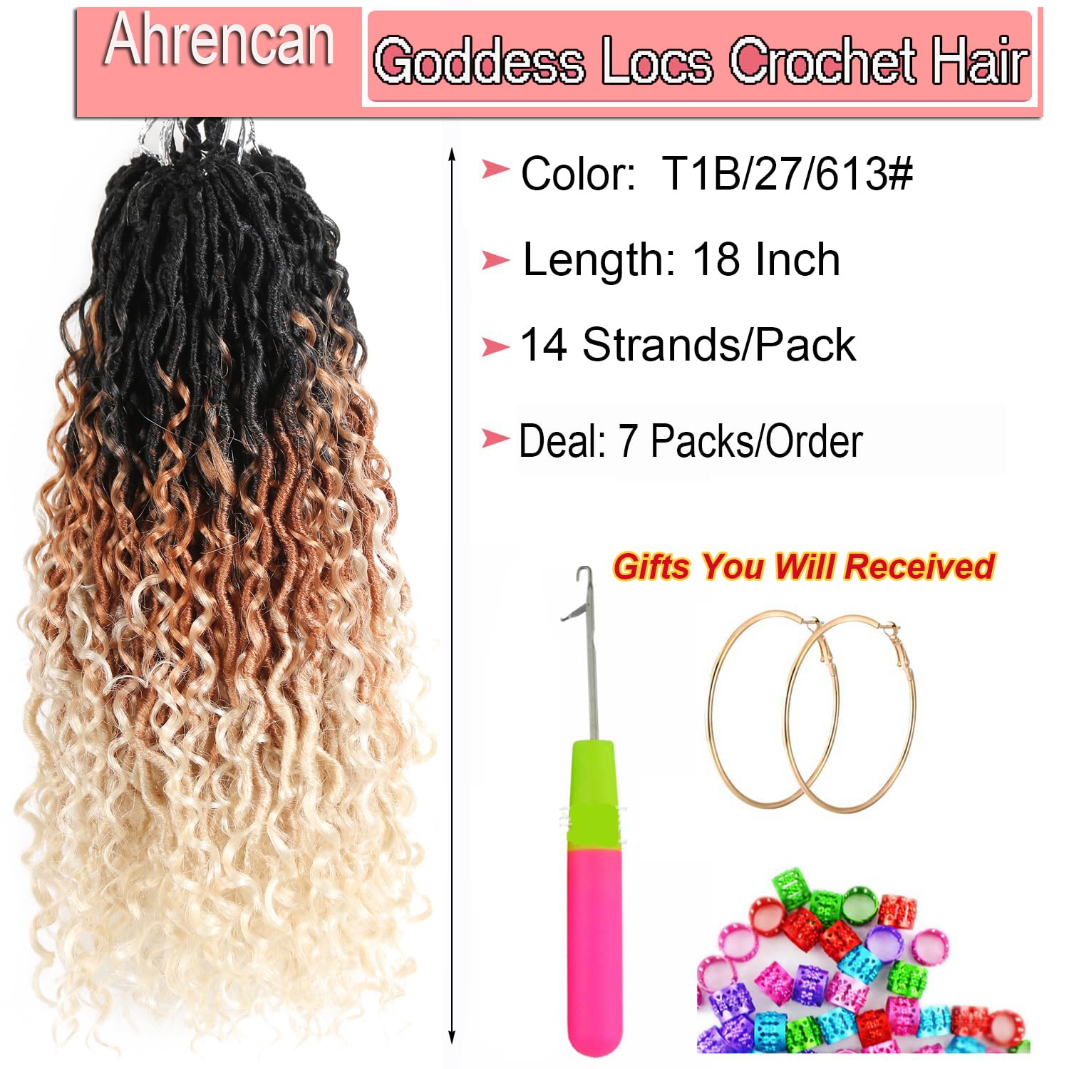 Ahrencan Goddess Faux Locs Crochet Hair