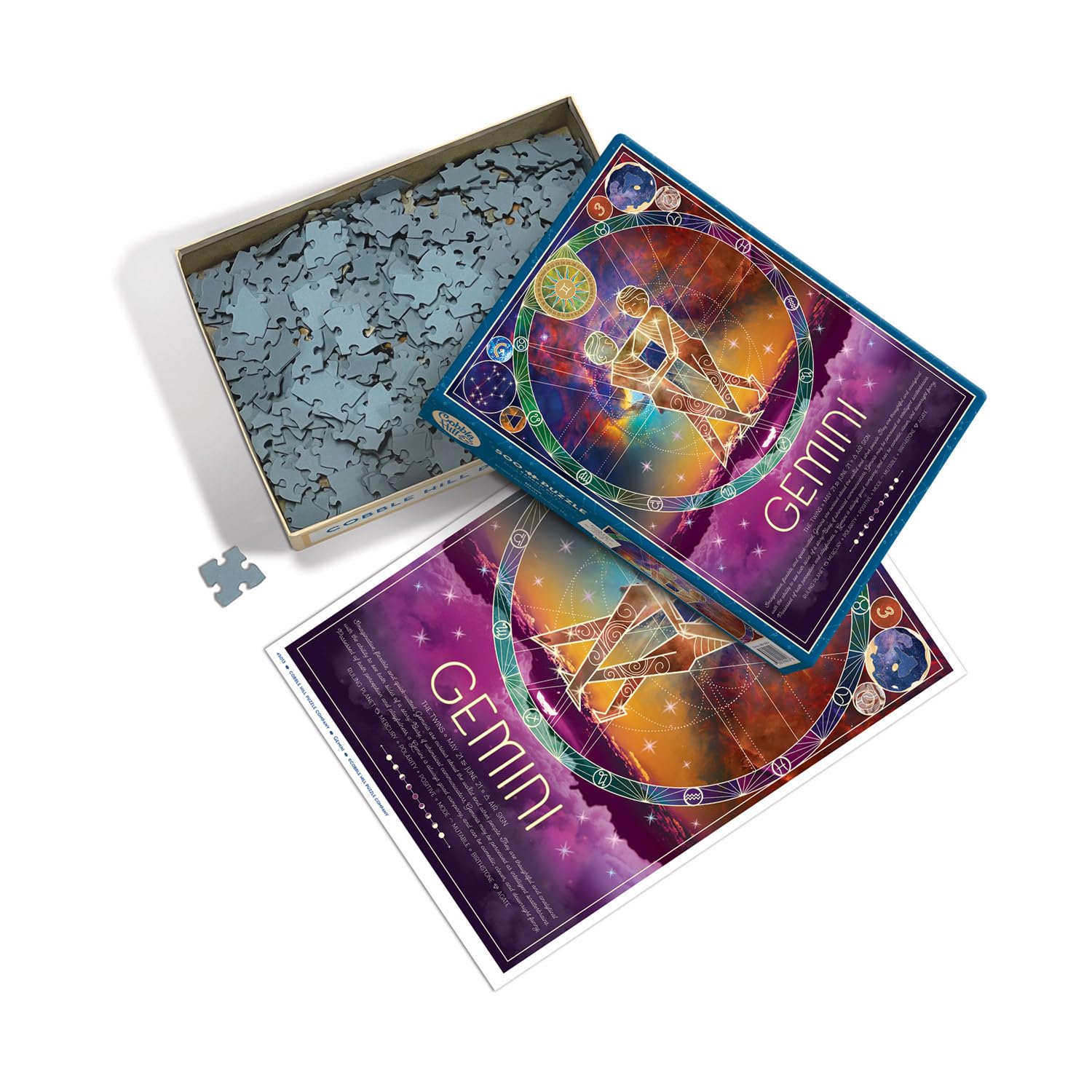 Amazon.com: Cobble Hill 500 Piece Zodiac Puzzle - Gemini - Sample