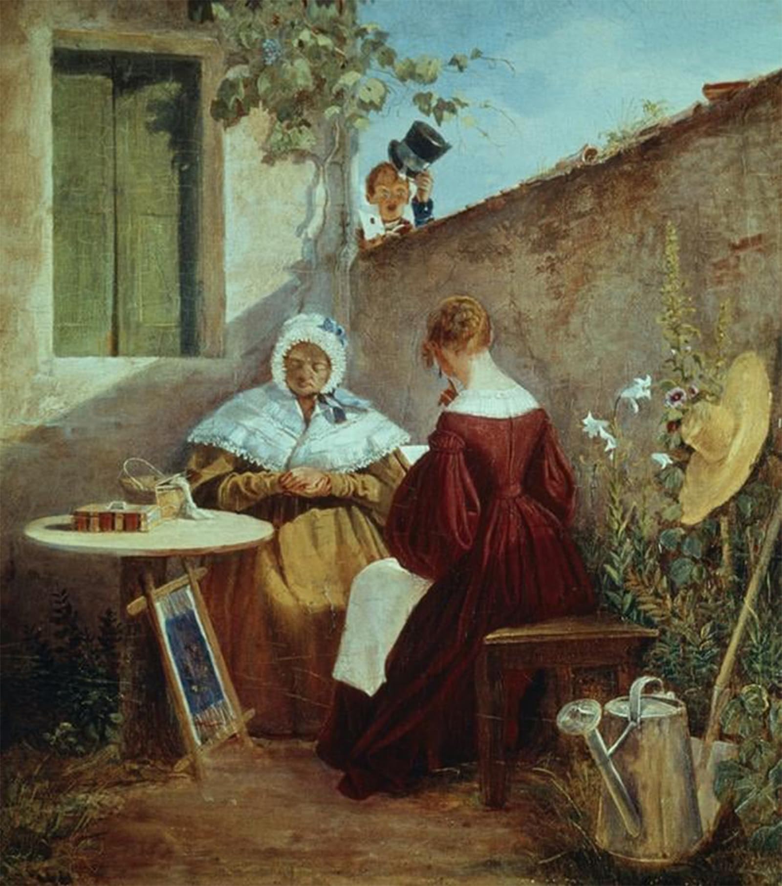 SERENDIPITP Aesthetic Poster Photo Wall Print Retro Picture The love letter by Carl Spitzweg Modern Wall Artwork for Home Decor 60x90cm
