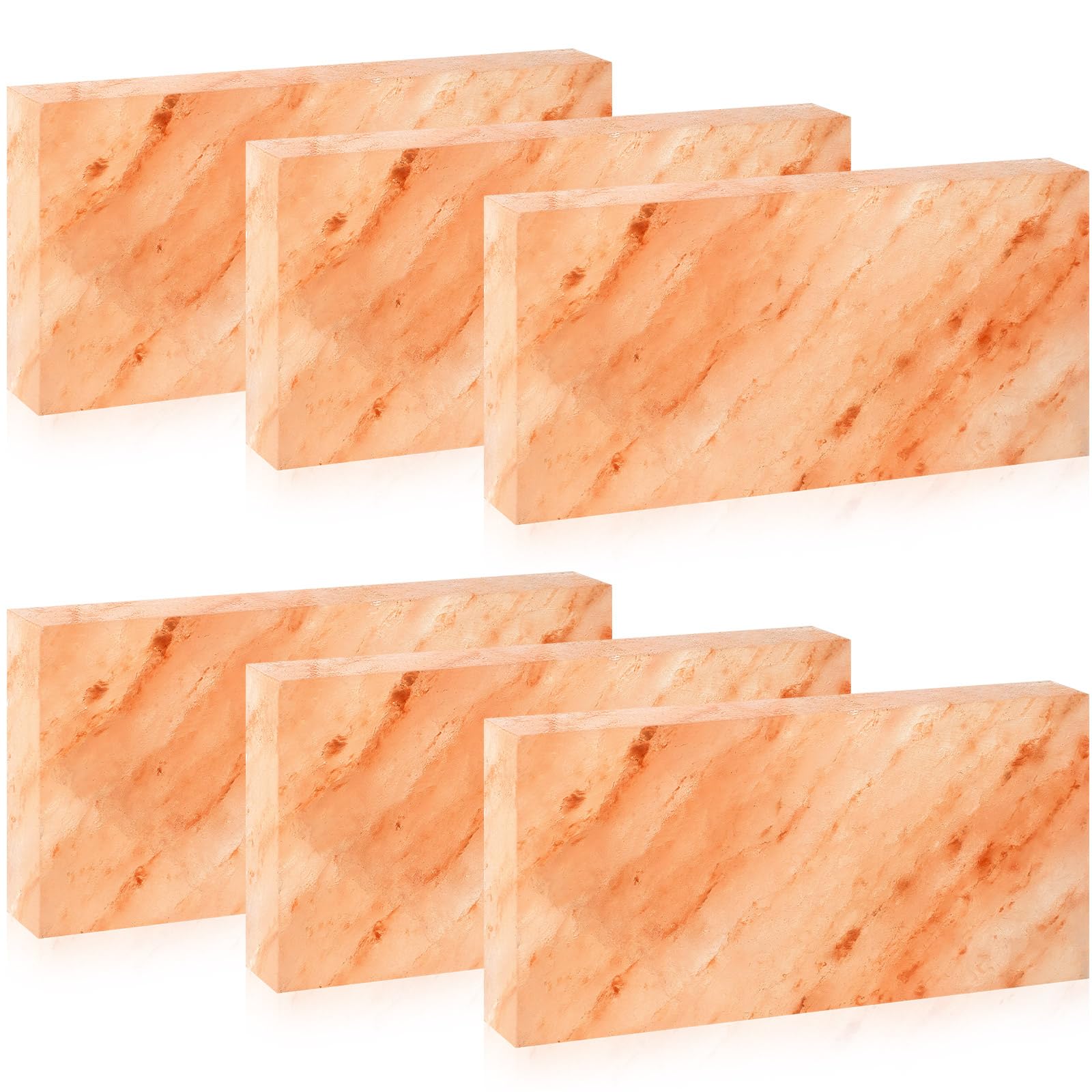 Photo 1 of **MISSING PARTS/DAMAGED**
Swiffen 6 Pcs Himalayan Salt Tiles for Sauna Spa, 8 x 4 x 1 Inches, Natural Pink Salt Bricks Bulk Stone Blocks for Building Sauna Room, Spa Walls, Massage, Dry Aging, Wellness Centers, Home DIY Decor