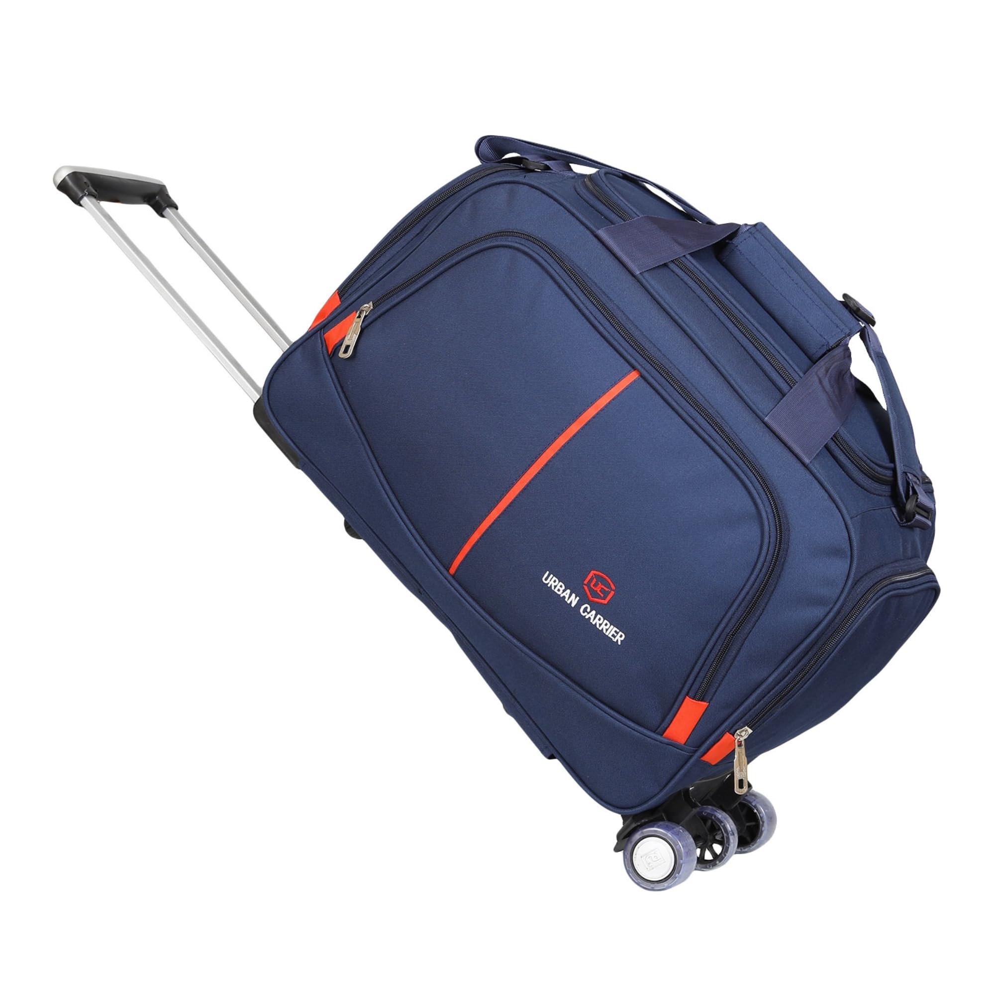 Urban Luggage Duffel Trolley Bag with Wheels | Polyester | 60 L | Navy Blue | Expandable | Lightweight | Travel & Luggage-picture-21