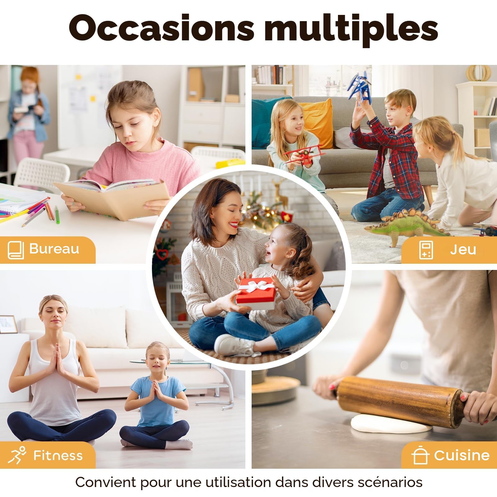 Minuteur Visuel Enfant 60 Min - Timer Compte à Rebours Silencieux avec Alarme, Outil de Concentration TDAH/Autisme pour Gestion Temps Devoirs, Tâches & Cuisine (Green)
