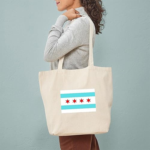 Miniatura 9 de CafePress Chicago Outline 4 Tote Bag Bolsa de compras de lona beige natural reutilizable