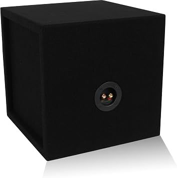 BELVA MDFS10 Single 10 Sealed 3/4 MDF Black Carpeted Subwoofer Box/Enclosure (0.77 Cubic ft)