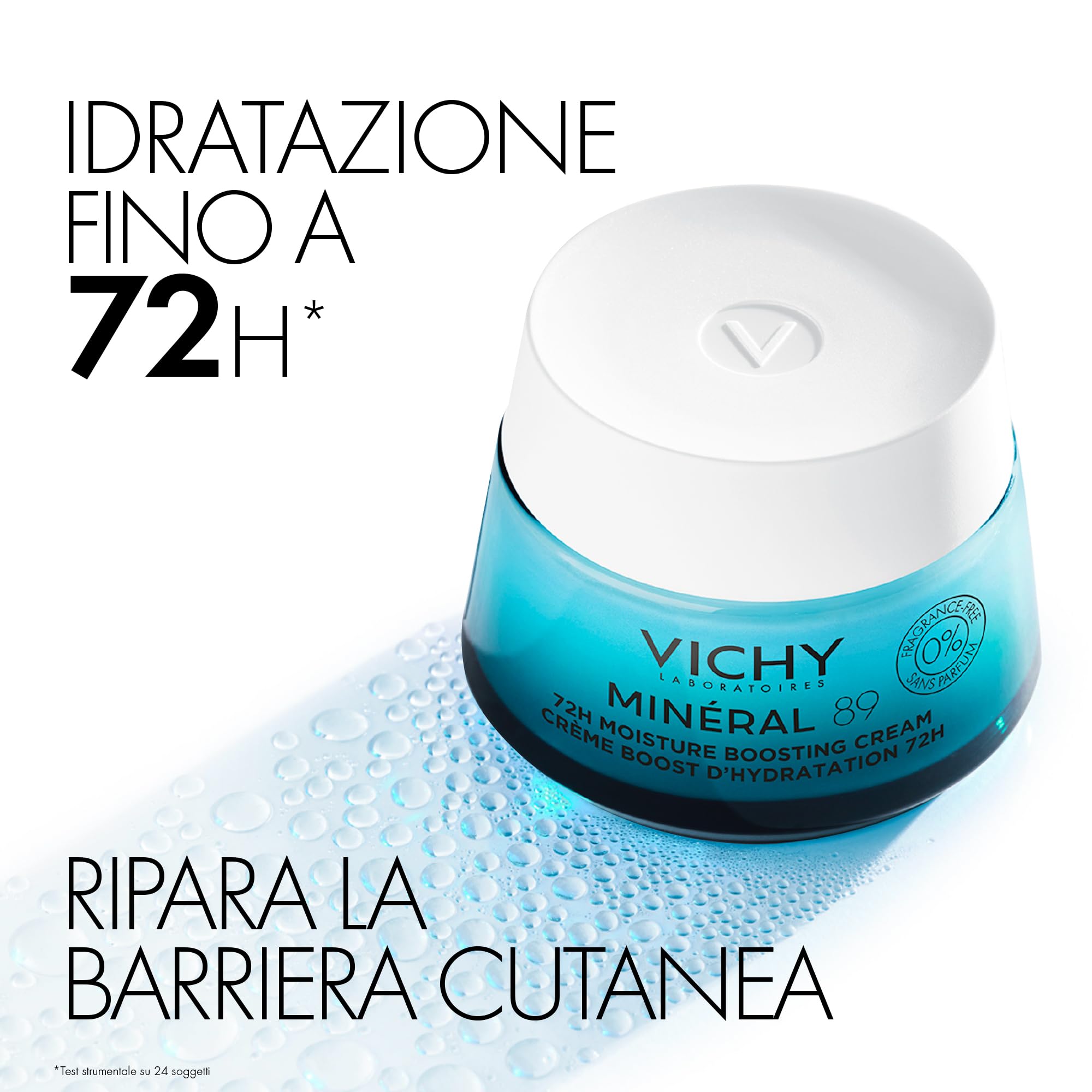 Crema Leggera Idratante Mineral 89 50ml con Acido Ialuronico e Squalene per Pelle Luminosa e Levigata fino a 72 Ore