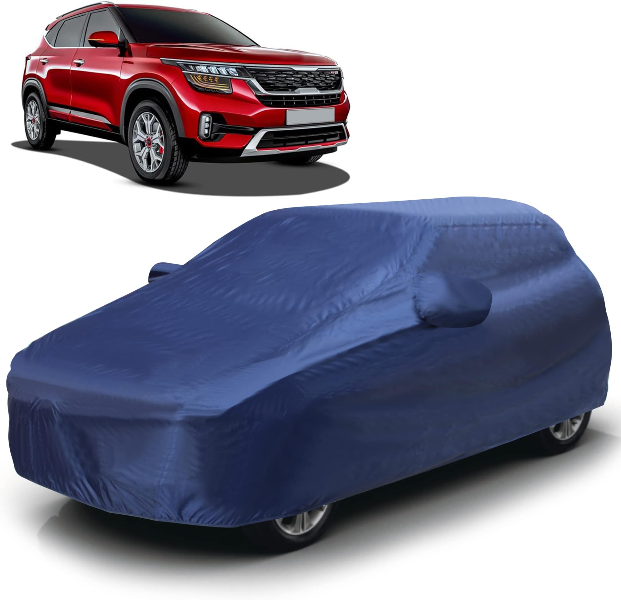 TF-I Car Cover for Kia Seltos [Year 2019 Onwards] - Dust & UV Proof Waterproof Car Cover (Blue)