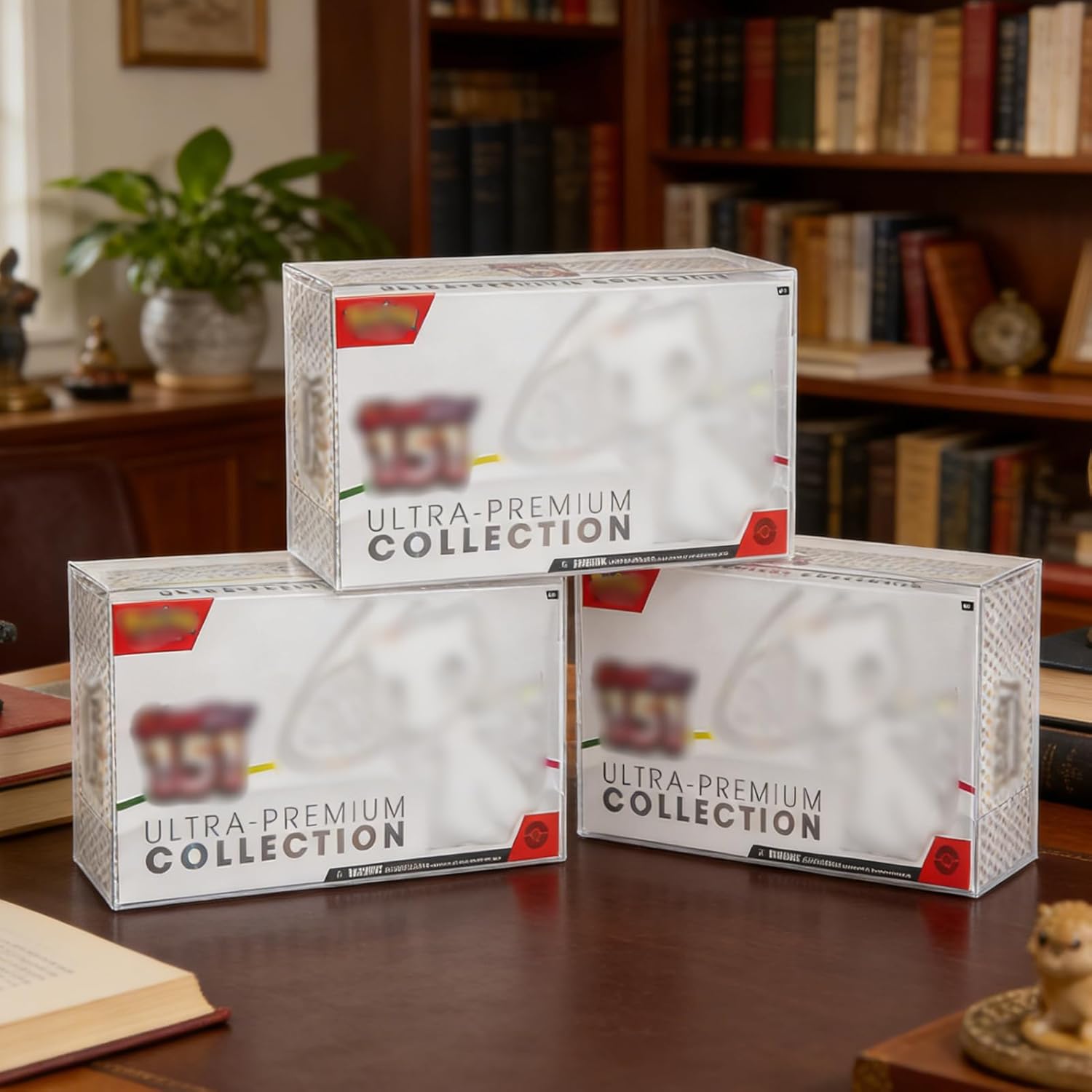 Rainmae 5 PCS Clear Protector Case for PKMN Scarlet and Violet 151 Ultra Collection Boxes Thick Scratch-Resistant and Dustproof Plastic Display Cases for Ultimate Collectible Card Protection