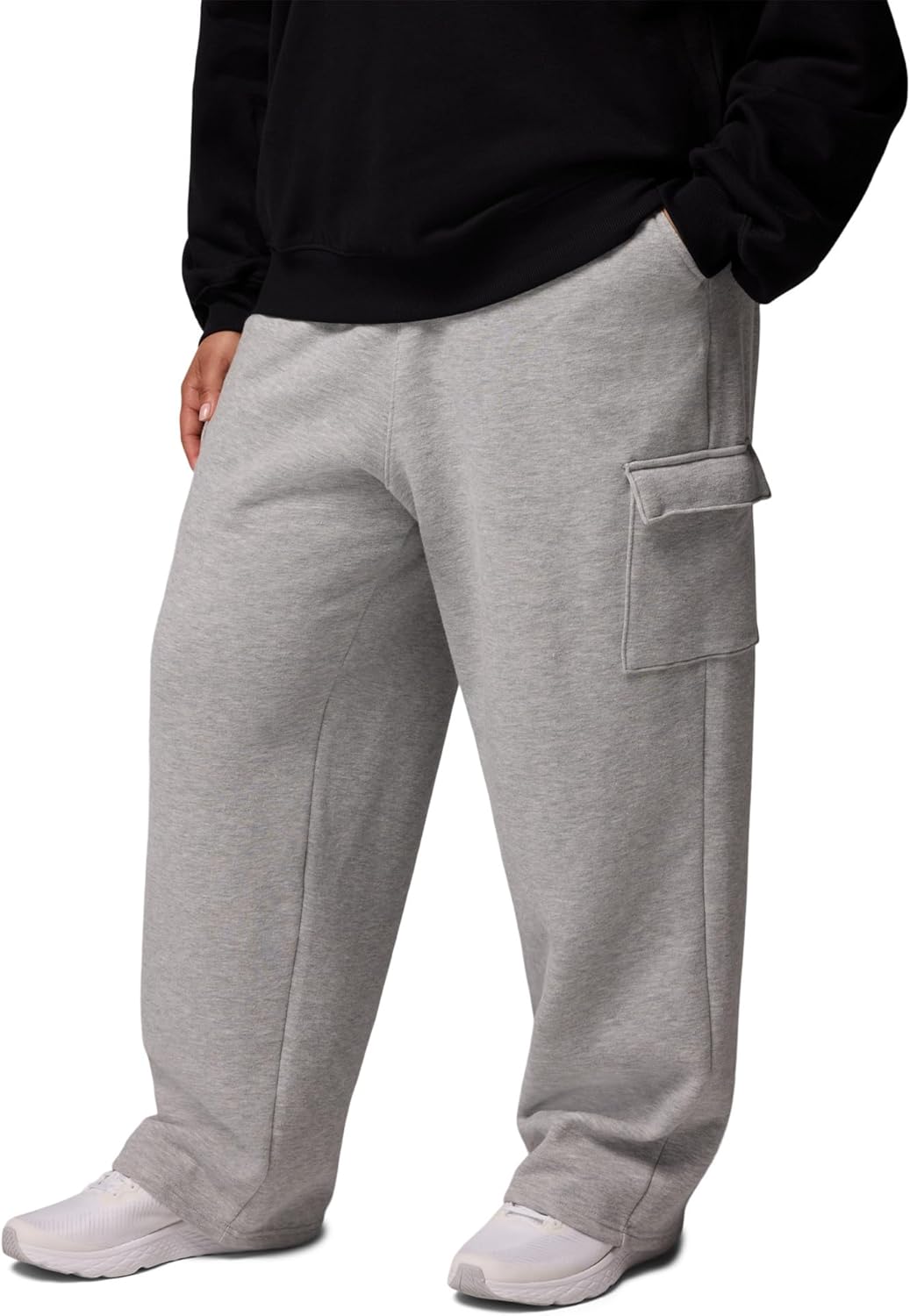 Columbia Womens Aldermore Fleece Cargo Pant, Columbia Grey Heather, 3X x S - Image 3