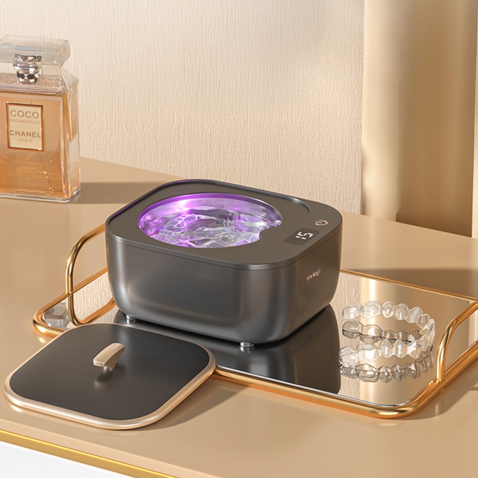 Mioji UV2C Takma Diş ve Şeffaf Plak Temizleme Cihazı Siyah