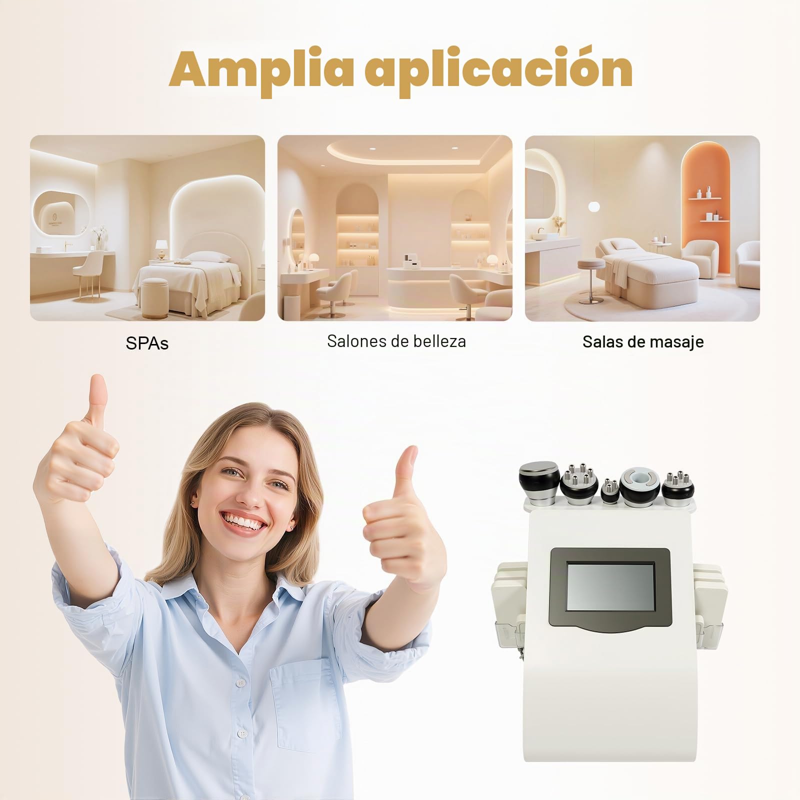 Máquina de pérdida de peso 5 en 1, cavitación 40 K, dispositivo multipolar de radiofrecuencia, quema grasa, cuidado de la piel para salón de belleza, spa, hogar