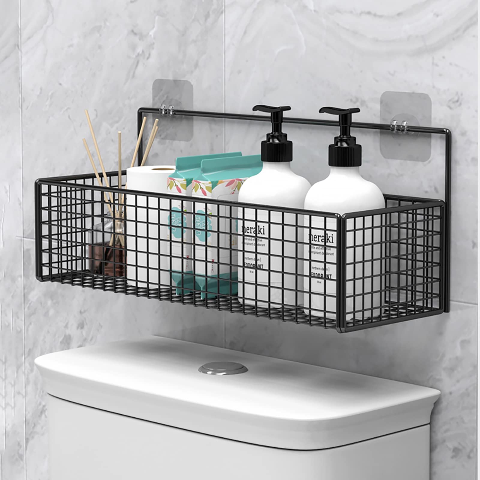 Étagère murale en métal pour petite salle de bain fini le désordre au sol
