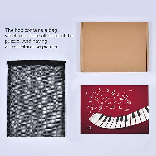 Miniatura 6 de VIKKO Teclado de teclas de piano con notas musicales, rompecabezas de 500 piezas para adultos y niños, 20 x 15 pulgadas, juguetes de inteligencia de