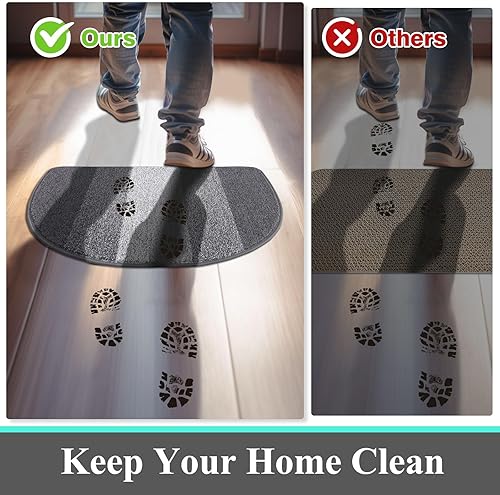 Miniatura 200 de Vaukki Tapete para puerta de entrada, antideslizante, absorbente, atrapador de lodo, tapete para el interior, tapete lavable para puerta de entrada