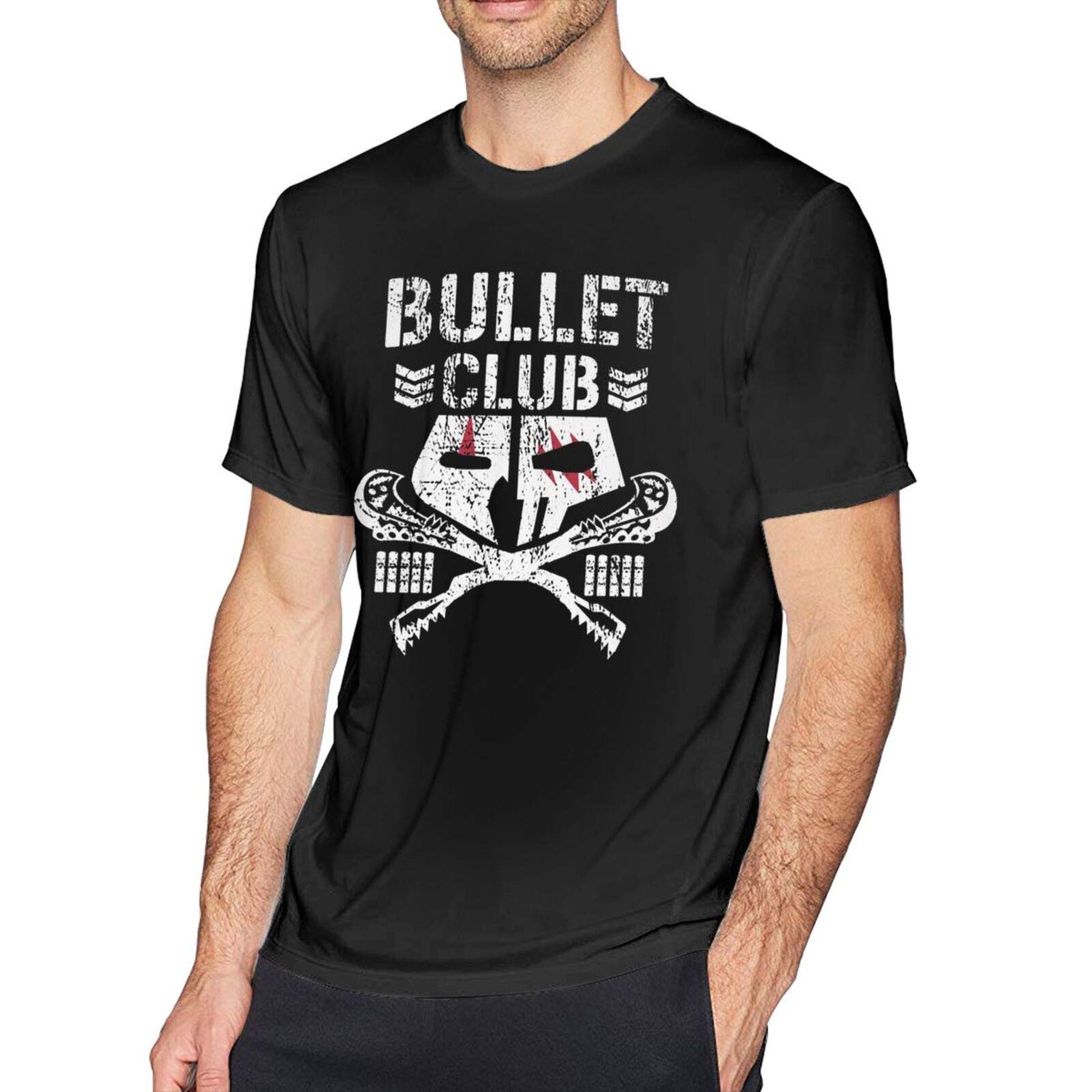 Ebony&HillCustomized Popular Adults Men's T Shirts 3D Printed Practical O Neck Short Sleeve Bullet and Club Shirts for Men,Tees Shirts Tops Black