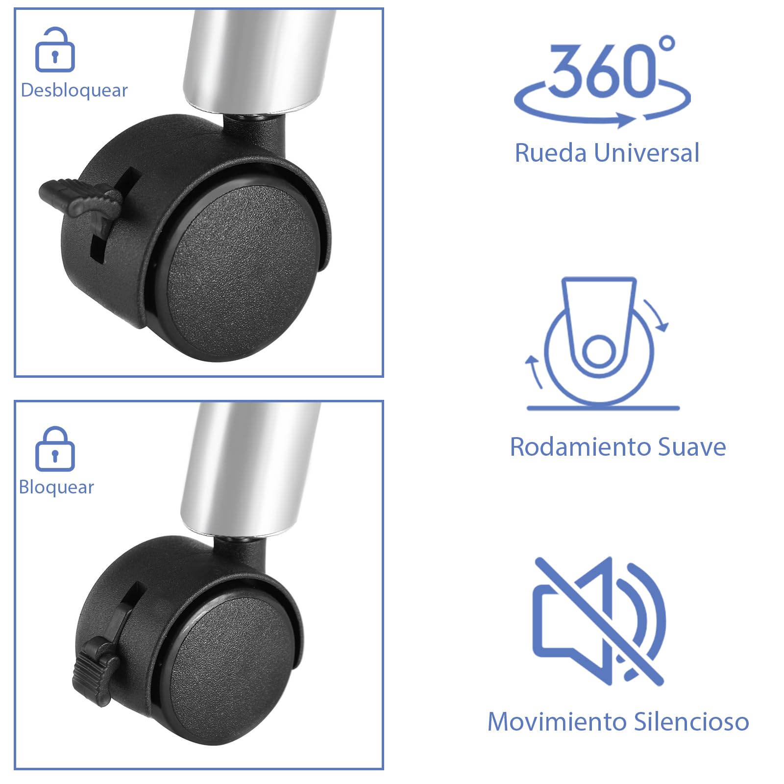 COSTWAY Mesa de Manicura con Ruedas Plegable Portátil con Caja de Almacenamiento y Almohada para la Muñeca para Uña Decoración