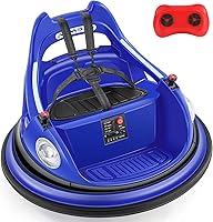 Vista 8 de ELEMARA Coche de choque para niños, 1.9 mph máximo, 12V juguete montable para niños pequeños con control remoto, 2 velocidades, 2 modos de juego