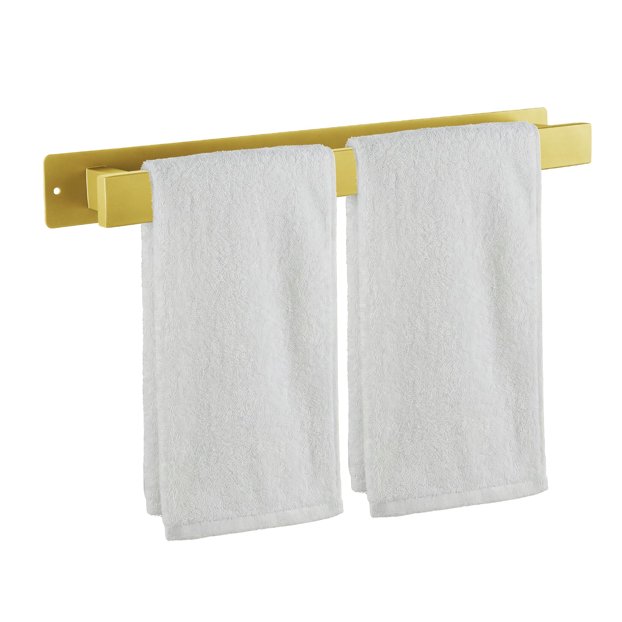 Bathroom Towel Rails,16-Inch Stainless Steel Towel Bar for Large Towel,Strong Self-Adhesive/Screws Wall Mounting,Rust-Proof,Towel Holder for Bathroom and Kitchen Storage (Gold)
