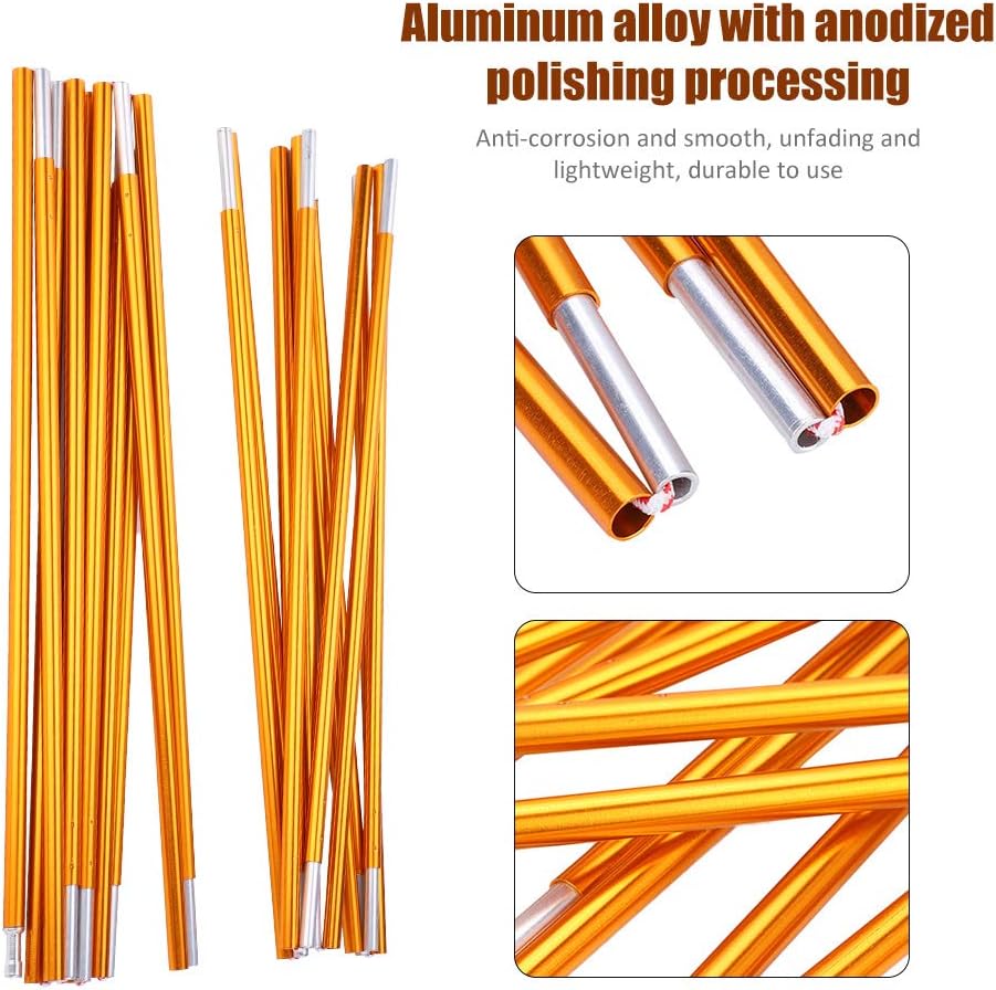 Alomejor Aluminium Alloy Tent Poles Rod Replacement for Tarp Shelter Awning Camping Poles Supporting Rod