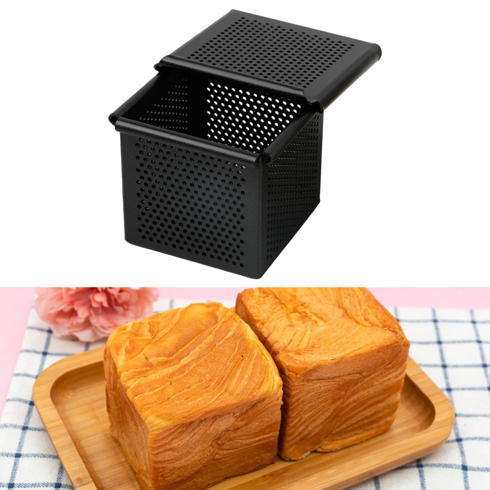 F Fityle Molde, molde para postre, bandeja cuadrada para horno, bandeja para asar, resistente multiusos para hornear, para hojaldre, para hacer, 7cmx7cmx7cm