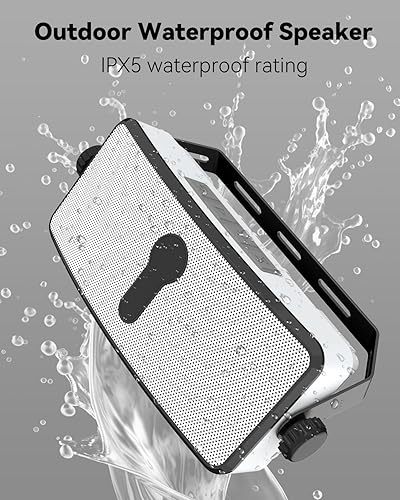 Miniatura 6 de Altavoz Bluetooth para exteriores, IPX5 impermeable, sincronización inalámbrica con 100 altavoces, montaje en pared, compatible con teléfono,