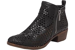 Basel 3 Black Lugo Perforated Cut Out Booties