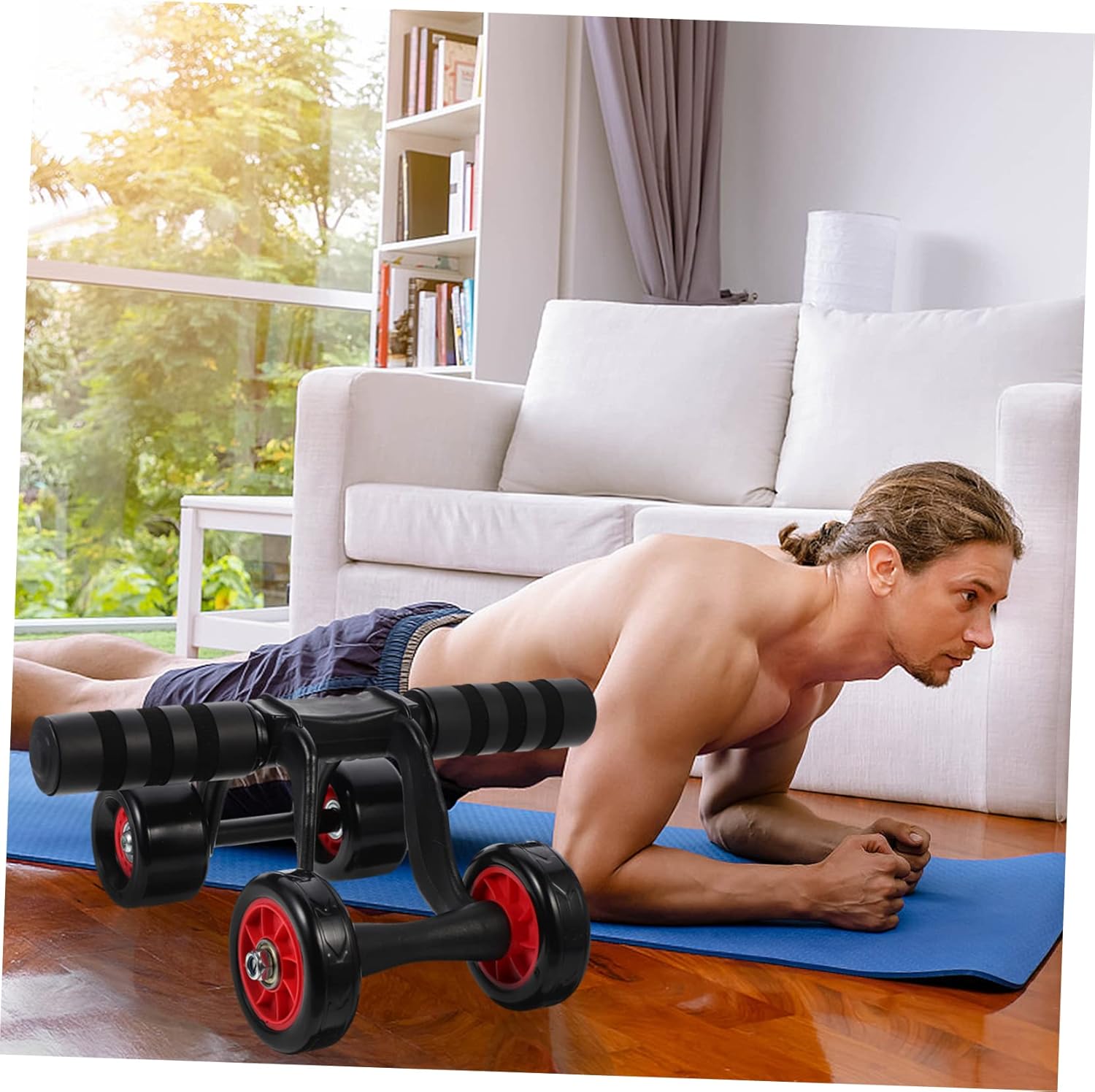 Abdominal Wheel Exercise Roller Roller Abdominal Trainer Wheel Body Fitness Strength Training Machine