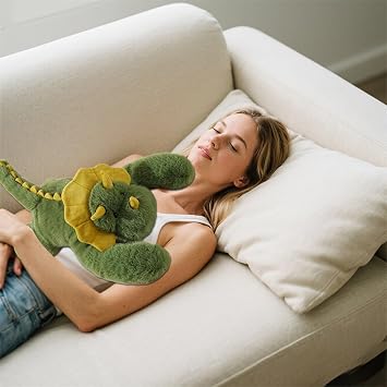 Weighted Plush Animals, Hugging Pillow for Anxiety Relief & Sleep Support, Cute Soft Plush Toy Pillow, weighted animals for adults (Dinosaur 30cm)