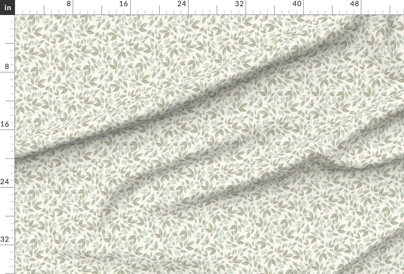 Spoonflower Fabric - Woodland Sage Watercolor Botanical Calm Shabby Chic Rustic Farmhouse Printed on Minky Fabric by The Yard - Sewing Baby Blankets Quilt Backing Plush
