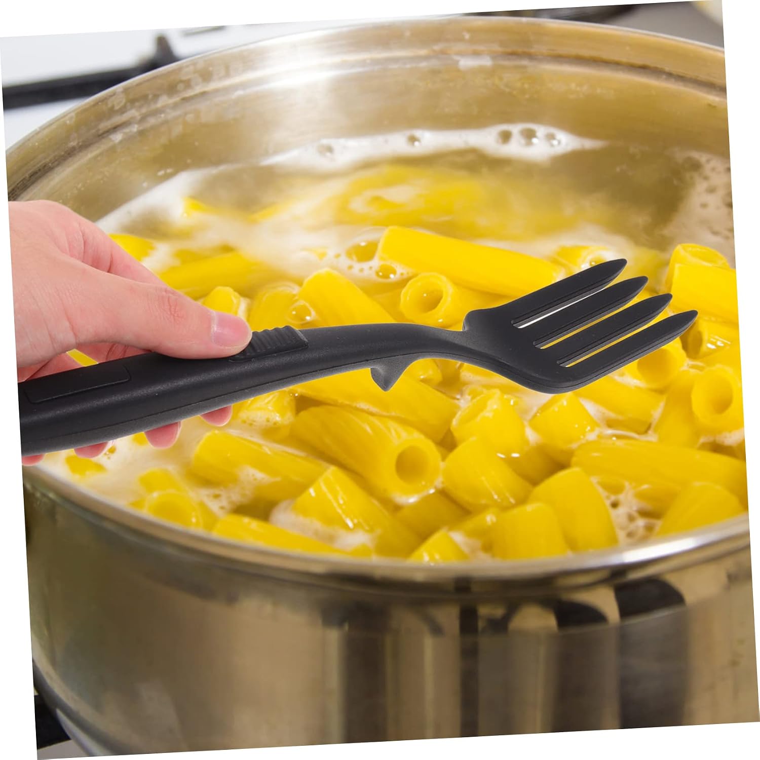 Silicone Cooking Fork Large Multi Function Pasta Fork for Noodle Cooking