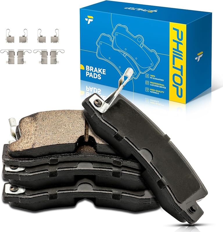 Pastilhas de freio traseiras cerâmicas PHILTOP para Toyota Camry 1987–1999 – Jogo com 4 unidades