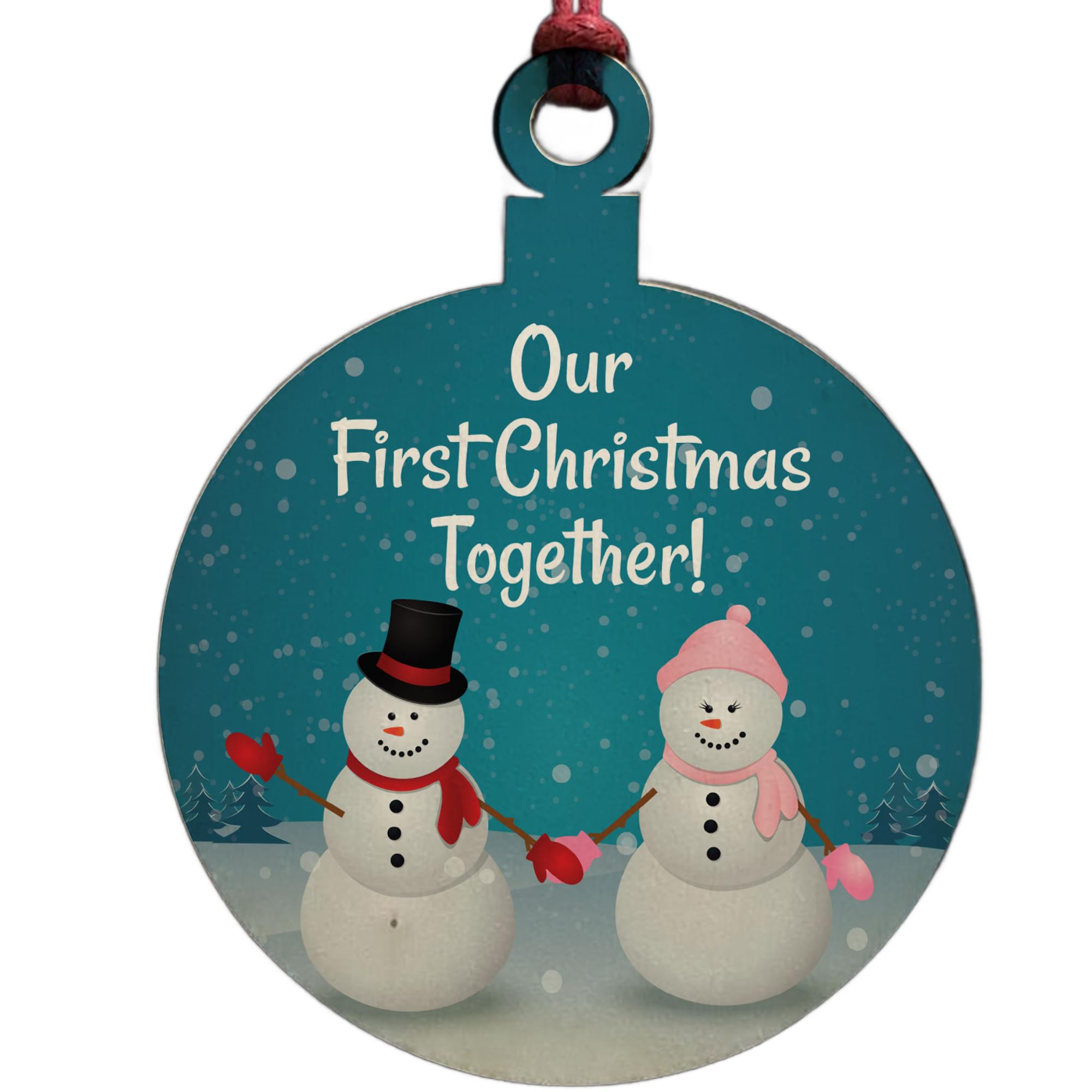 1st Christmas Together Bauble Wood Tree Decoration Couple Boyfriend Girlfriend Gift