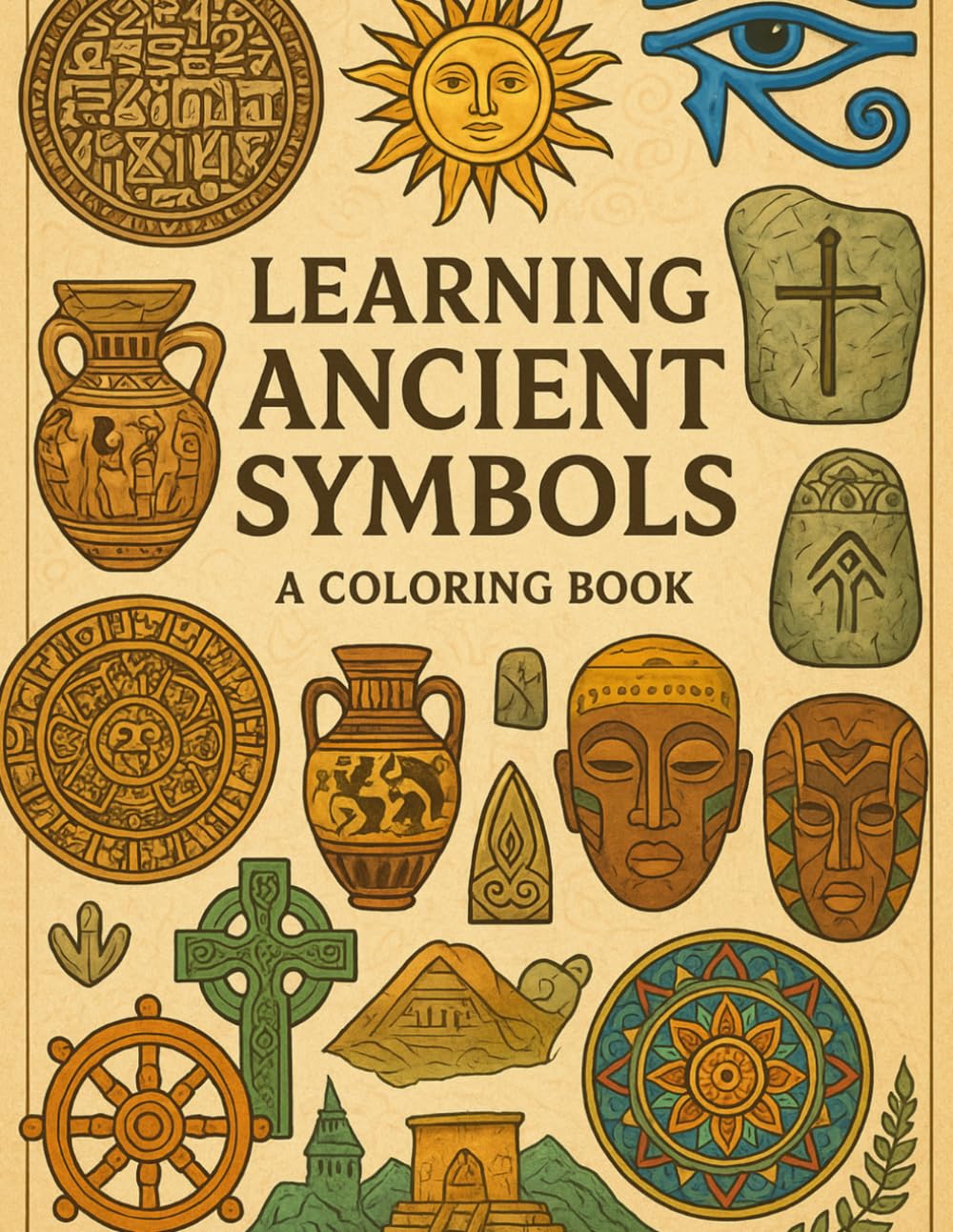 Learning Ancient Symbols: A Coloring Book (World Heritage & Cultures)