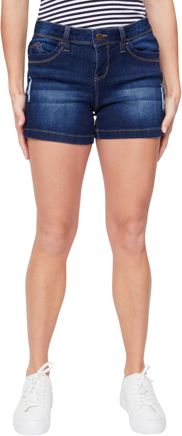 Royalty For Me Womens Women's Petite Wannabettabutt Side Slit Hem ShortsShorts