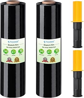 TICONN Stretch Wrap Roll, 15 in x 1000 ft Plastic Wrap for Moving Furniture