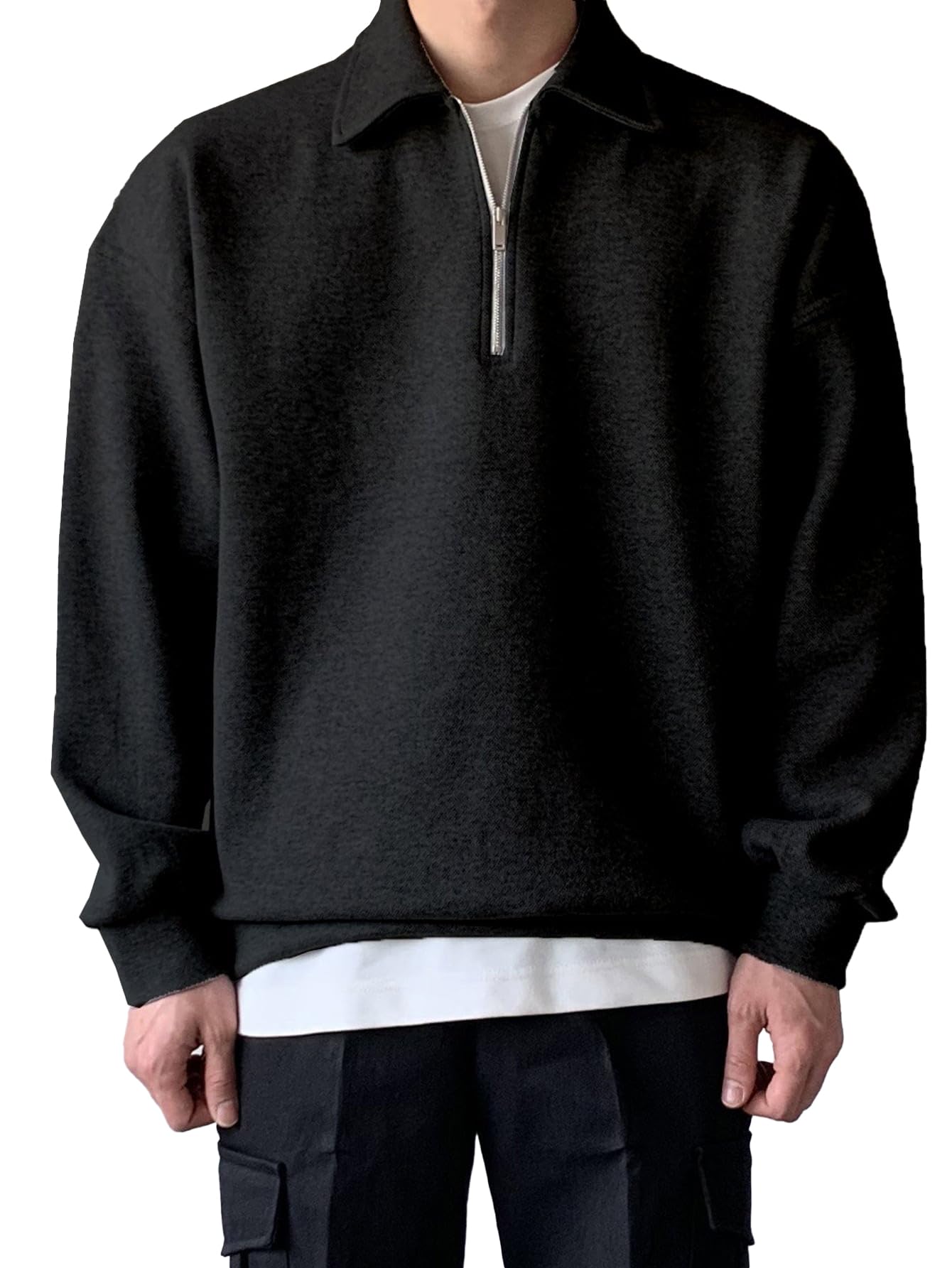 TAGDO Bluza męska Solid Oversize