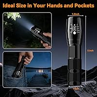 Vista 5 de CREE XML T6 3000 lúmenes táctico linterna LED, 5 modos, impermeable