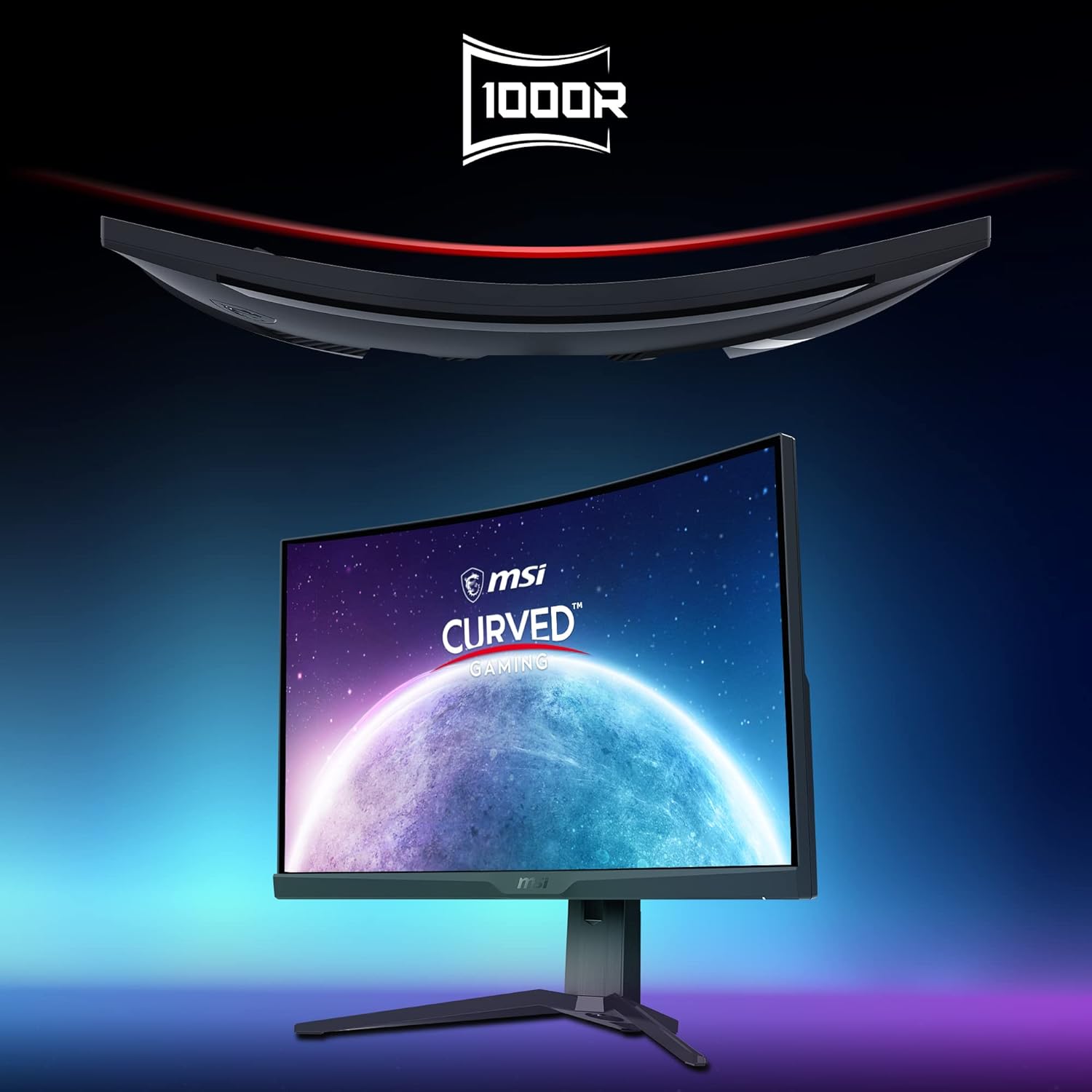 MSI G272CQP - Monitor curvo da gaming - 27, 16:9 WQHD (2560 x 1440), 2K, VA, 170Hz, 1ms, 1000R, FreeSync Premium, HDR, DisplayPort, HDMI, ampia gamma di colori, anti-sfarfallio, meno luce blu, nero MSI G272CQP - Monitor curvo da gaming - 27, 16:9 WQHD (2560 x 1440), 2K, VA, 170Hz, 1ms, 1000R, FreeSync Premium, HDR, DisplayPort, HDMI, ampia gamma di colori, anti-sfarfallio, meno luce blu, nero