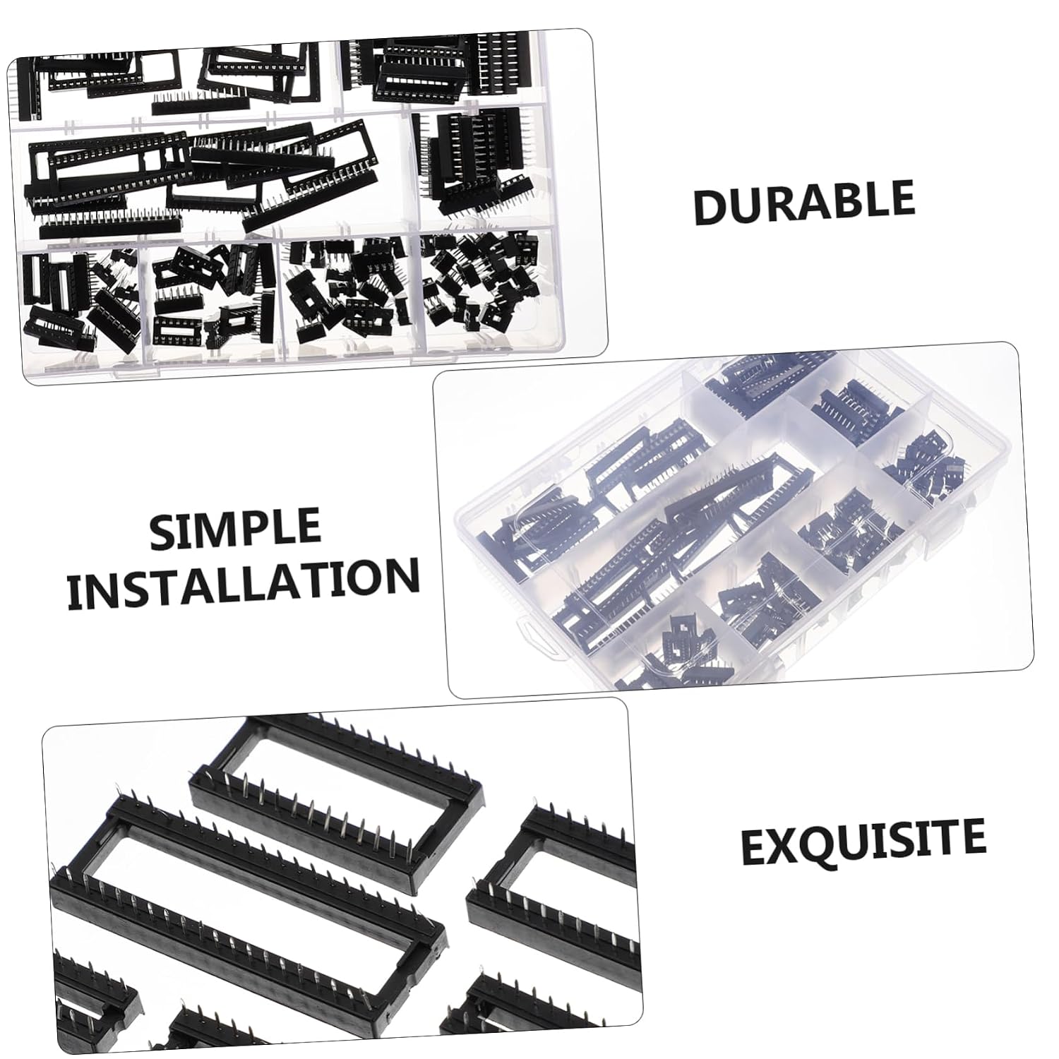 100pcs Dip Soldering Ic Socket Pin Integrated Circuits Precision Adaptor Design for Easy Reuse and Connections