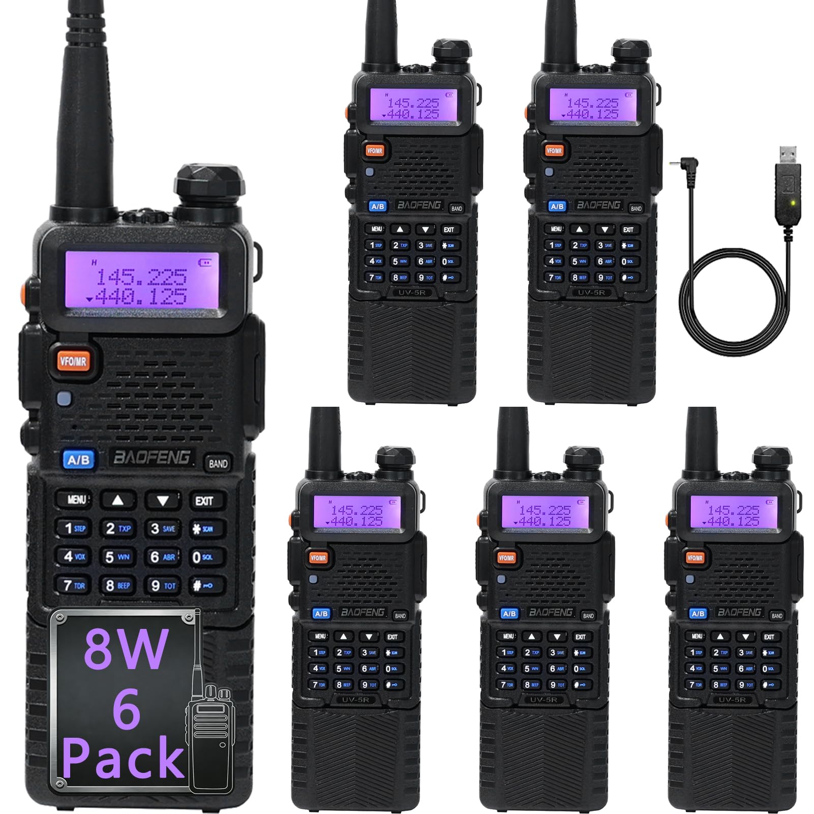Amazon.com: Baofeng UV-5R 8W Dual Band Two Way Radio Handheld Ham