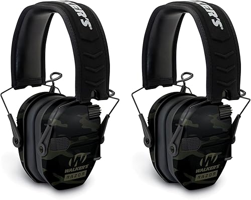 Vista 107 de Walker's Razor Slim Shooter Electronic Hunting Orejeras de protección auditiva plegables Razor Slim Verde Patriot,Flat Dark Earth,Tierra oscura