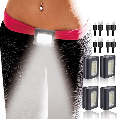 4 Pack Running Lights for Runners Rechargeable, LED Walking Lights