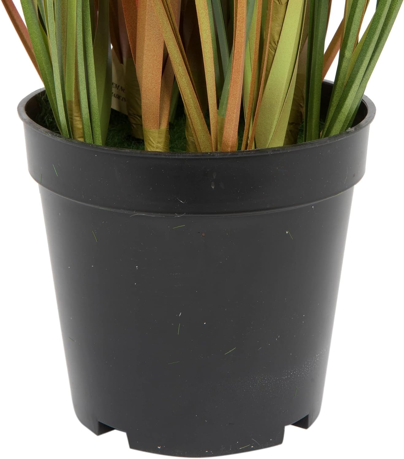 Vickerman Everyday 36" Artificial Green and Brown Grass with Black Plastic Pot - Faux Grass Plant Decor - Home Or Office Indoor Greenery Accent