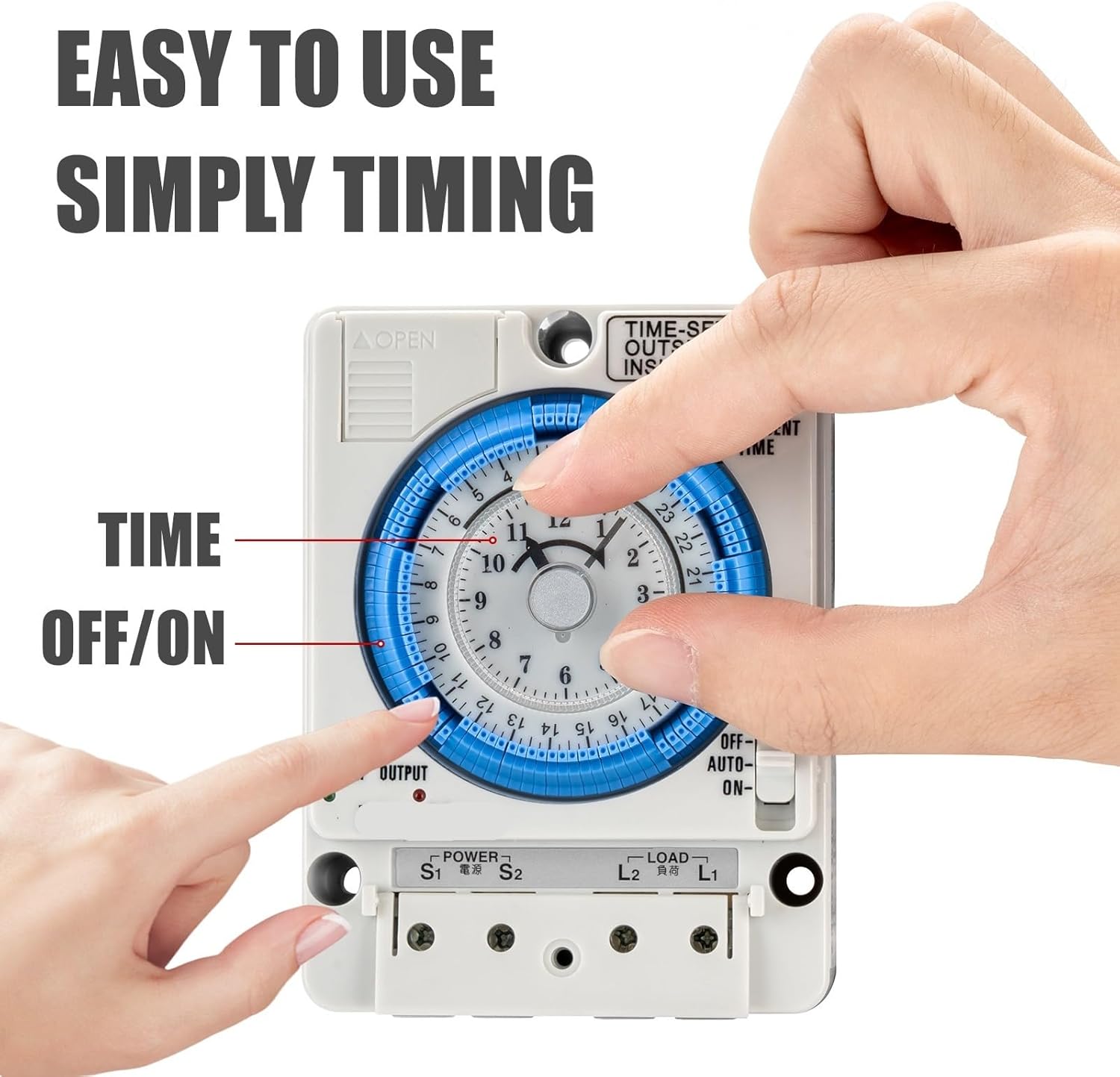 24H 12VDC 15A Din Rail Timer Switch TB35 Analog Time Control Switch Mechanical Time Controller
