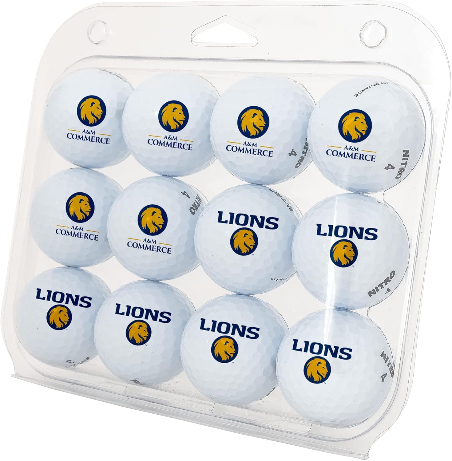 Desert Cactus Texas A&M University Commerce Golf Balls 12 Pack – TAMUC Lions Full Color Dozen – Officially Licensed Sport Team Accessory