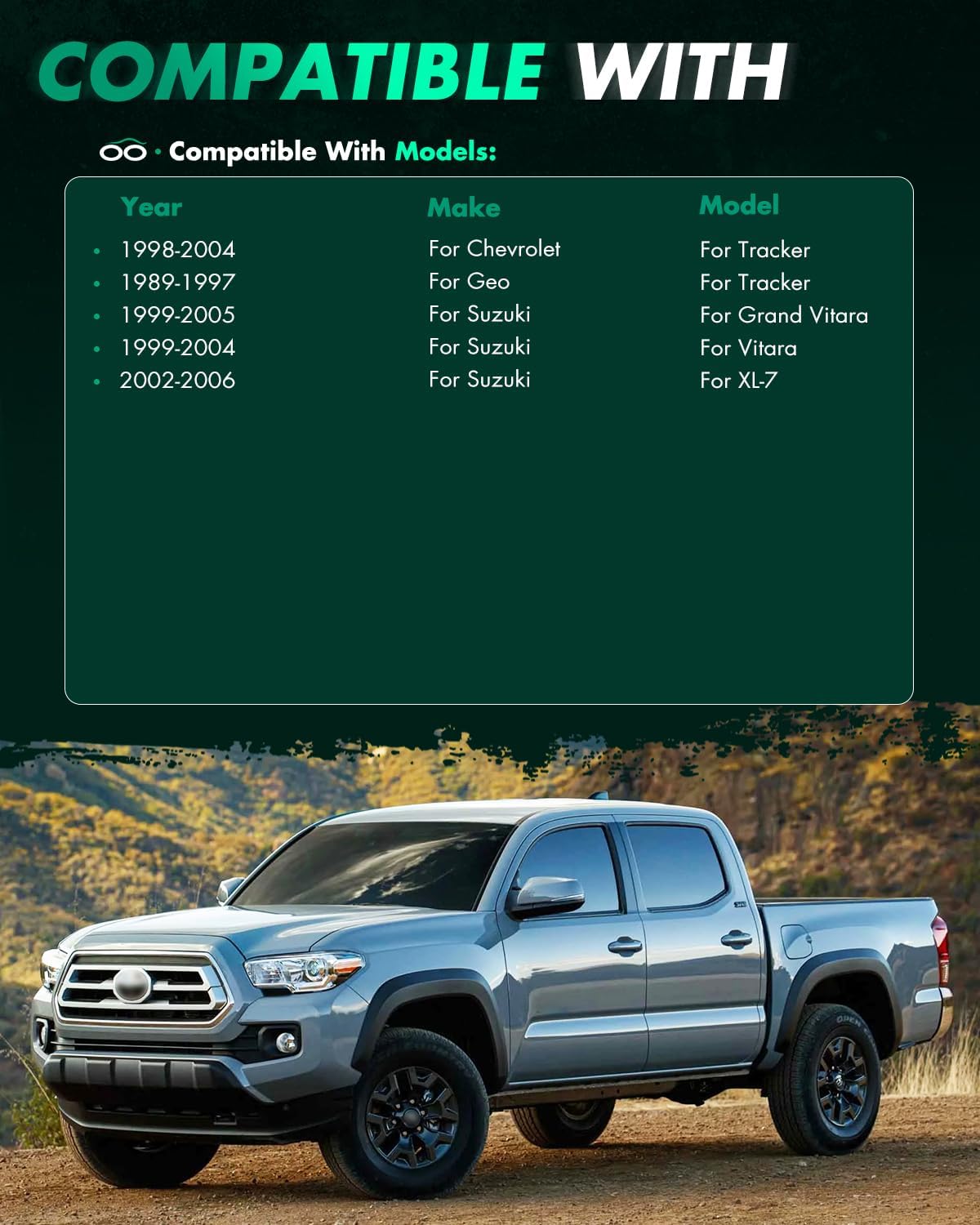 SCITOO 4X 5x5.5 108mm 2" 50mm Wheel Spacers 5x139.7 to 5x139.7 with 12x1.25 fits for 1989-1997 for Tracker Wheel Spacers 1999-2005 for Grand Vitara Wheel Spacers