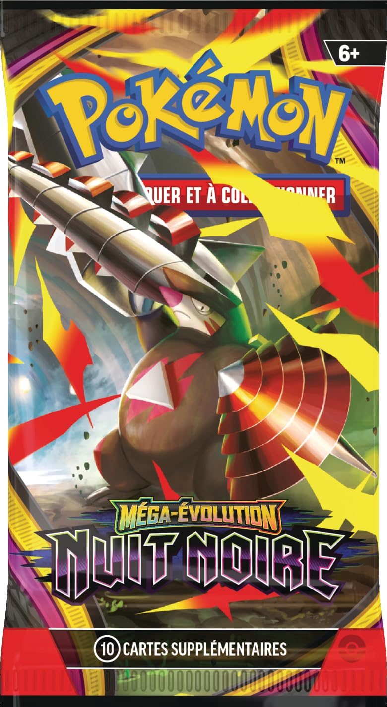 Pokémon : présentoir de boosters Méga-Évolution – Nuit Noire (18 boosters)