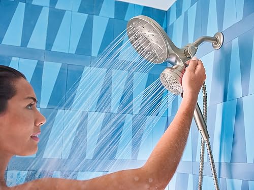 Miniatura 24 de Moen Engage Magnetix 82304 - Juego de cabezal de ducha multifunción cromado y cabezal de ducha con mango de ducha, boquilla de bañera, manguera