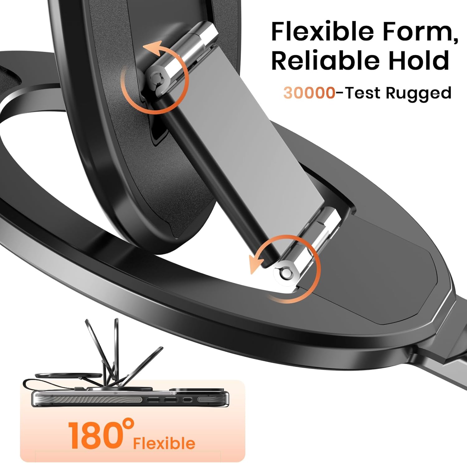 Rosarnnah Phone Grip with Dual-Sided Magnetic for Magsafe - Adjustable Cell Phone Strap Stand Finger Ring Kickstand - Compatible with iPhone 17 Pro Max 16 15 14 13 12 Accessories - Mandala